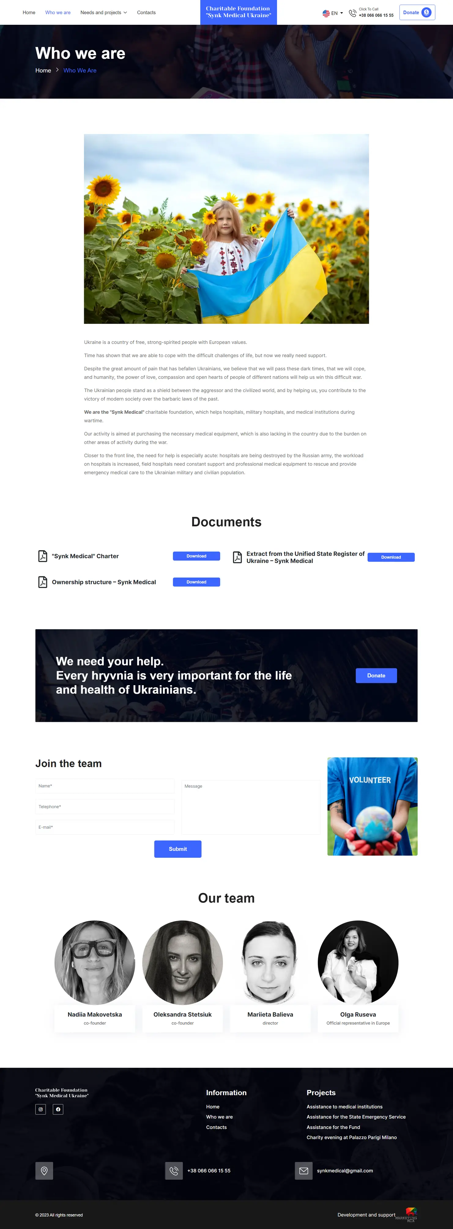 Sink Medical Charitable Foundation — Marketing MIX case screenshot 2