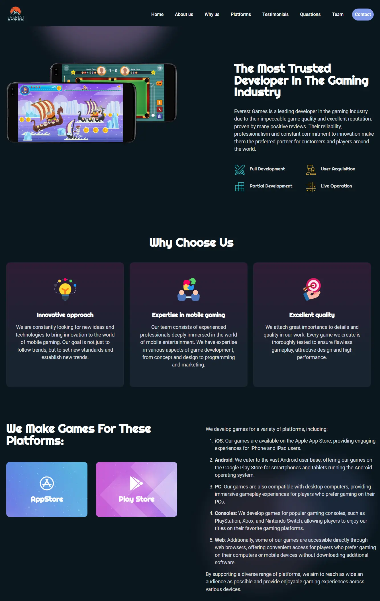 Everest Games — game development studio — Marketing MIX case screenshot 2