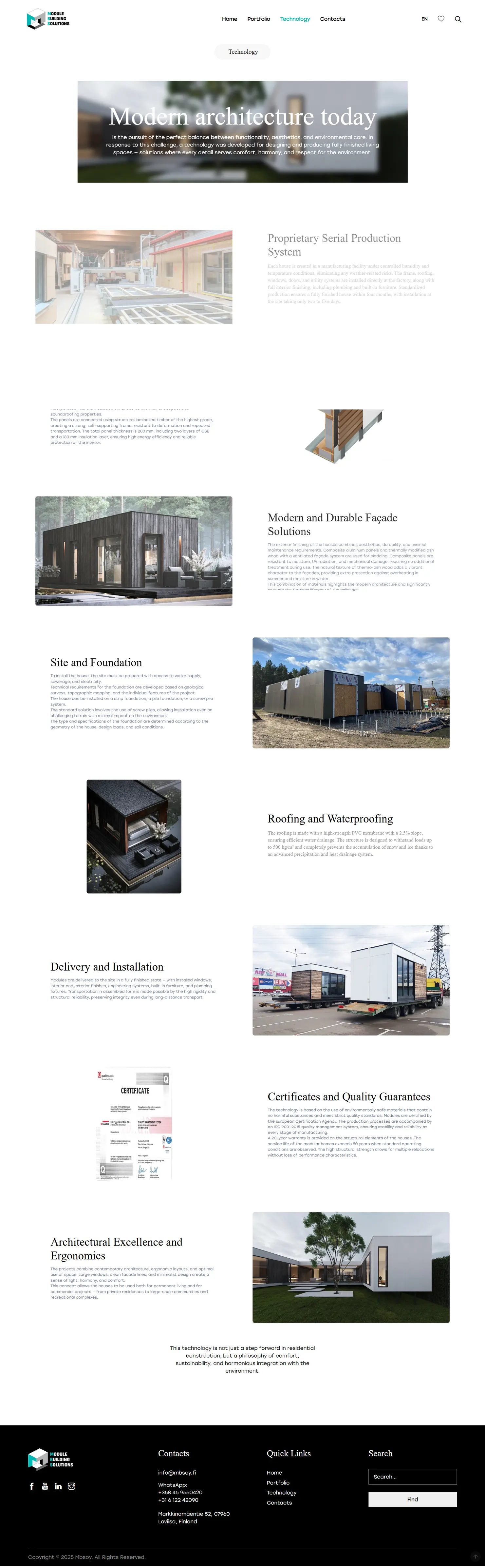 MBSoy — Finnish architectural studio website — Marketing MIX case screenshot 2