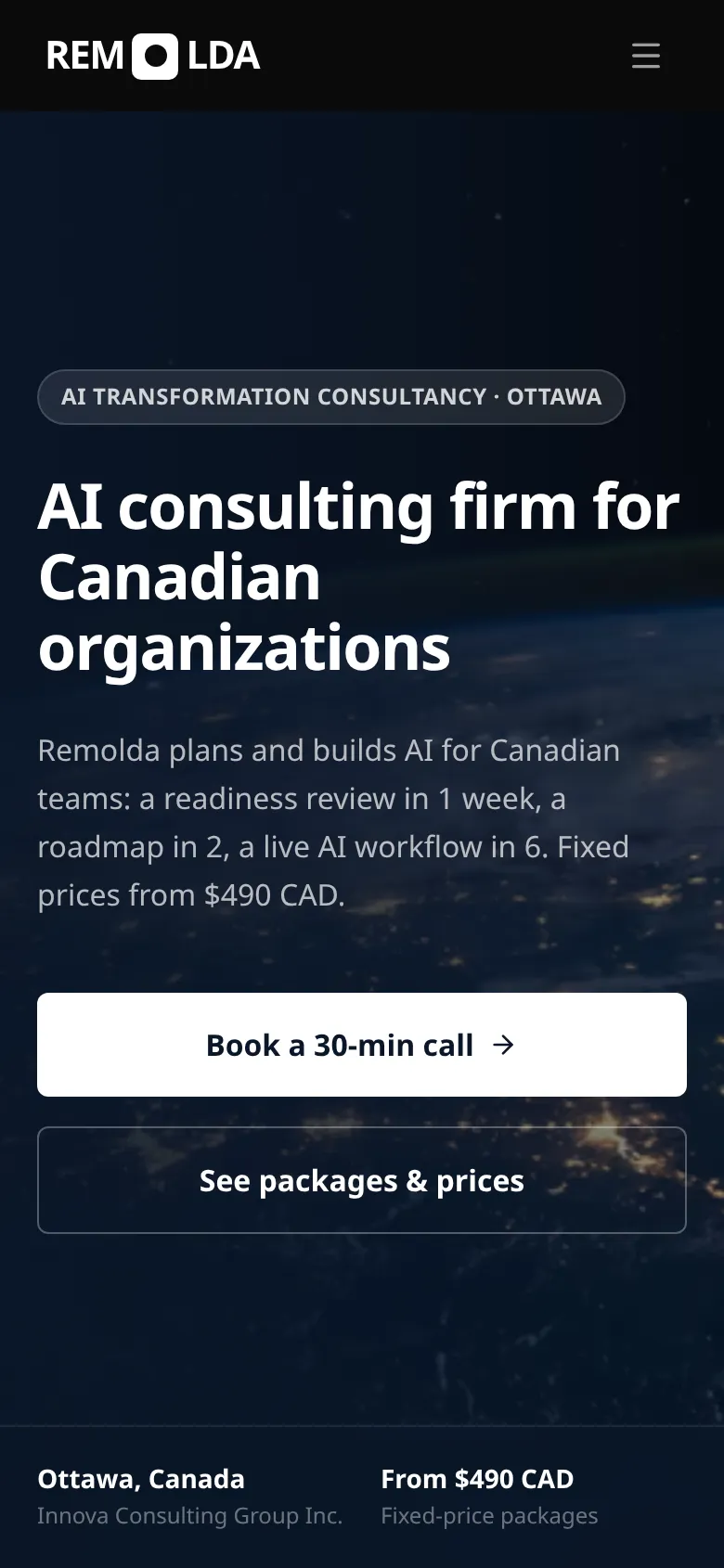 Remolda — AI consulting website in Ottawa — project screenshot 3